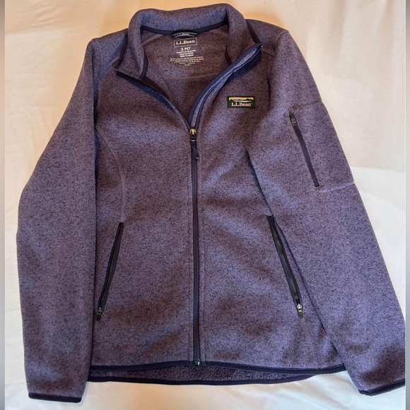 LL Bean Fleece Zip-up in Iris Mauve, Size S Pet - Picture 2 of 5